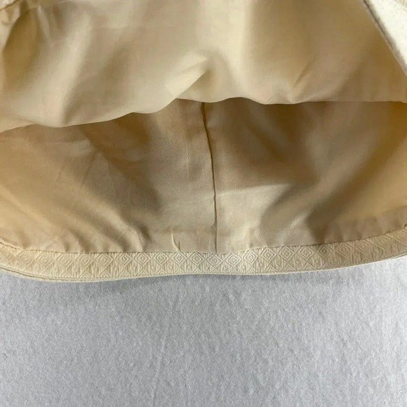 Forever21 Skirt Womens M Ivory Beige Jacquard Diamond Lined Mini Straight Pencil - Picture 6 of 9